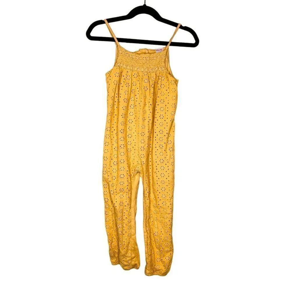 Zara Mustard Yellow Eyelet Jumpsuit Romper, Size 3-4Y
